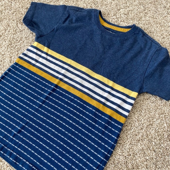 Billabong toddler boys blue yellow striped short sleeve t-shirt tee size 3T - Picture 4 of 8